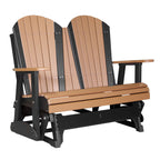 LuxCraft 4' Adirondack Glider Poly Loveseat