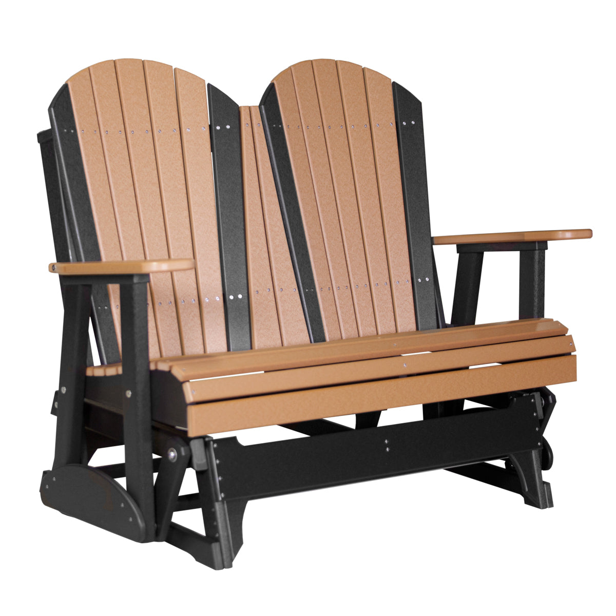 LuxCraft 4' Adirondack Glider Poly Loveseat