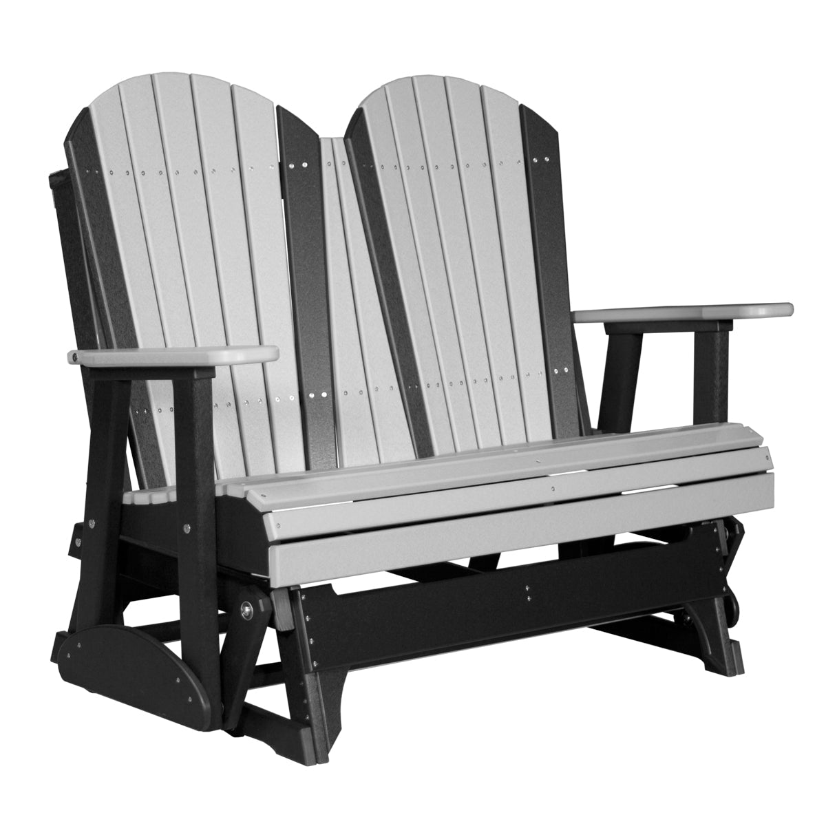 LuxCraft 4' Adirondack Glider Poly Loveseat