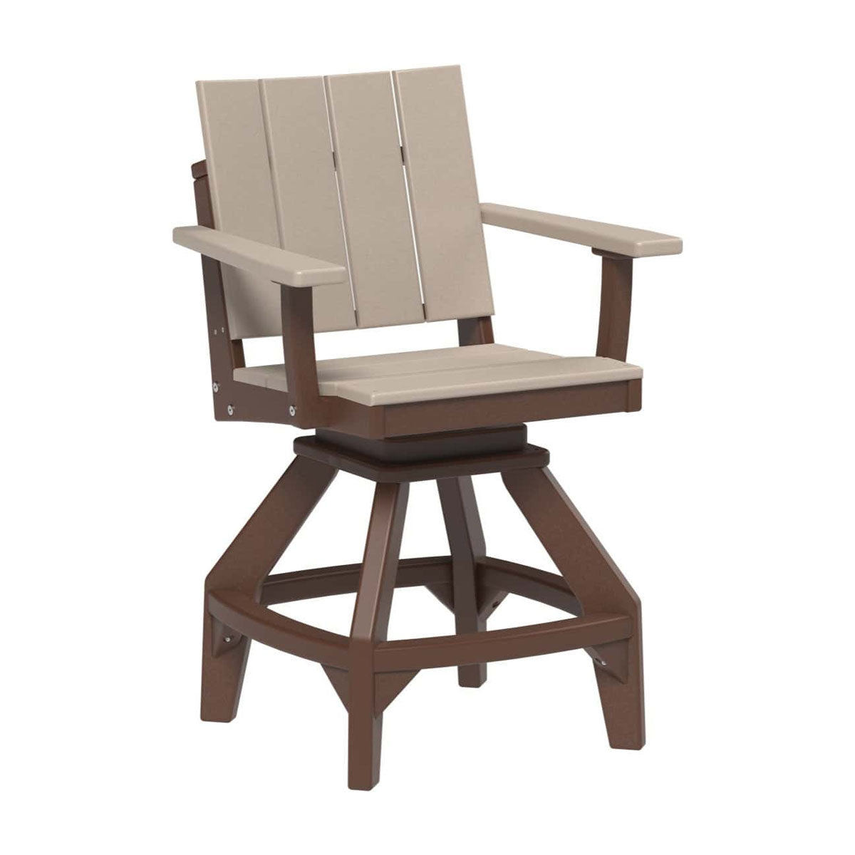LuxCraft Urban Swivel Chair Dining Height Poly Outdoor