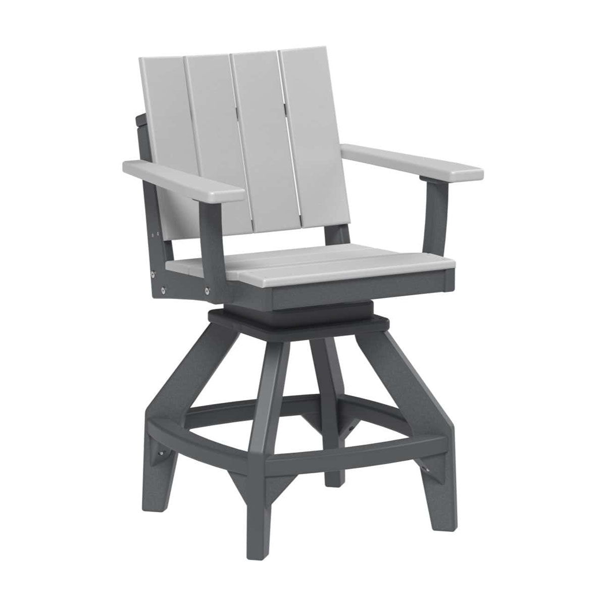 LuxCraft Urban Swivel Chair Dining Height Poly Outdoor