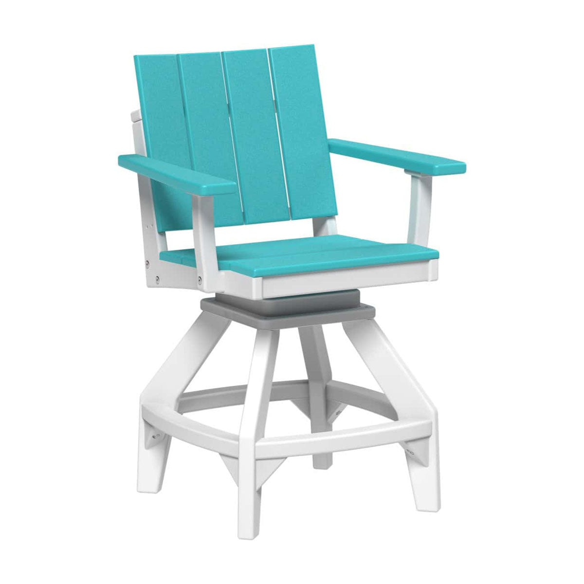 LuxCraft Urban Swivel Chair Dining Height Poly Outdoor