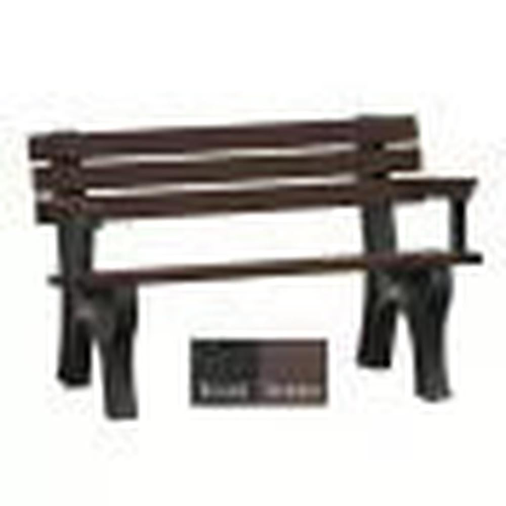 Polly Products Economizer 4 ft. Outdoor Park Bench with Back & Arms