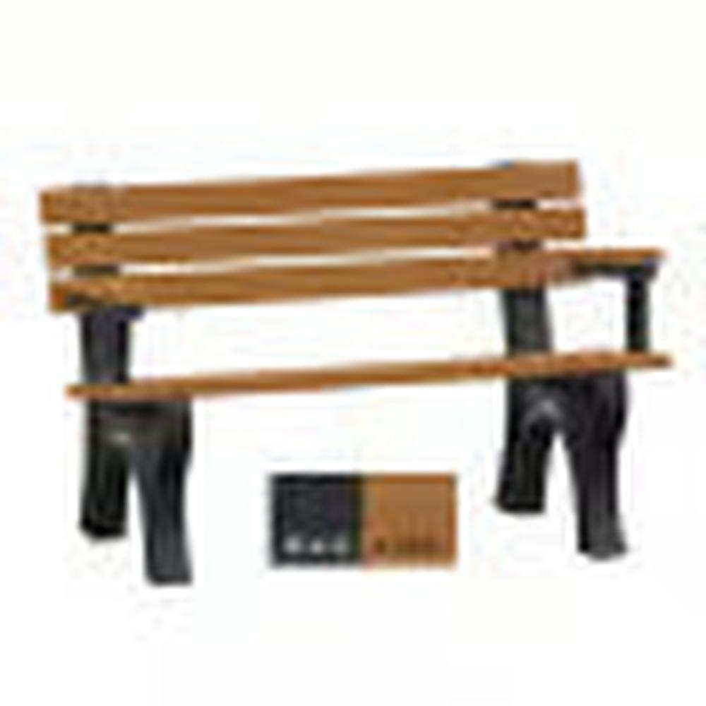 Polly Products Economizer 4 ft. Outdoor Park Bench with Back & Arms