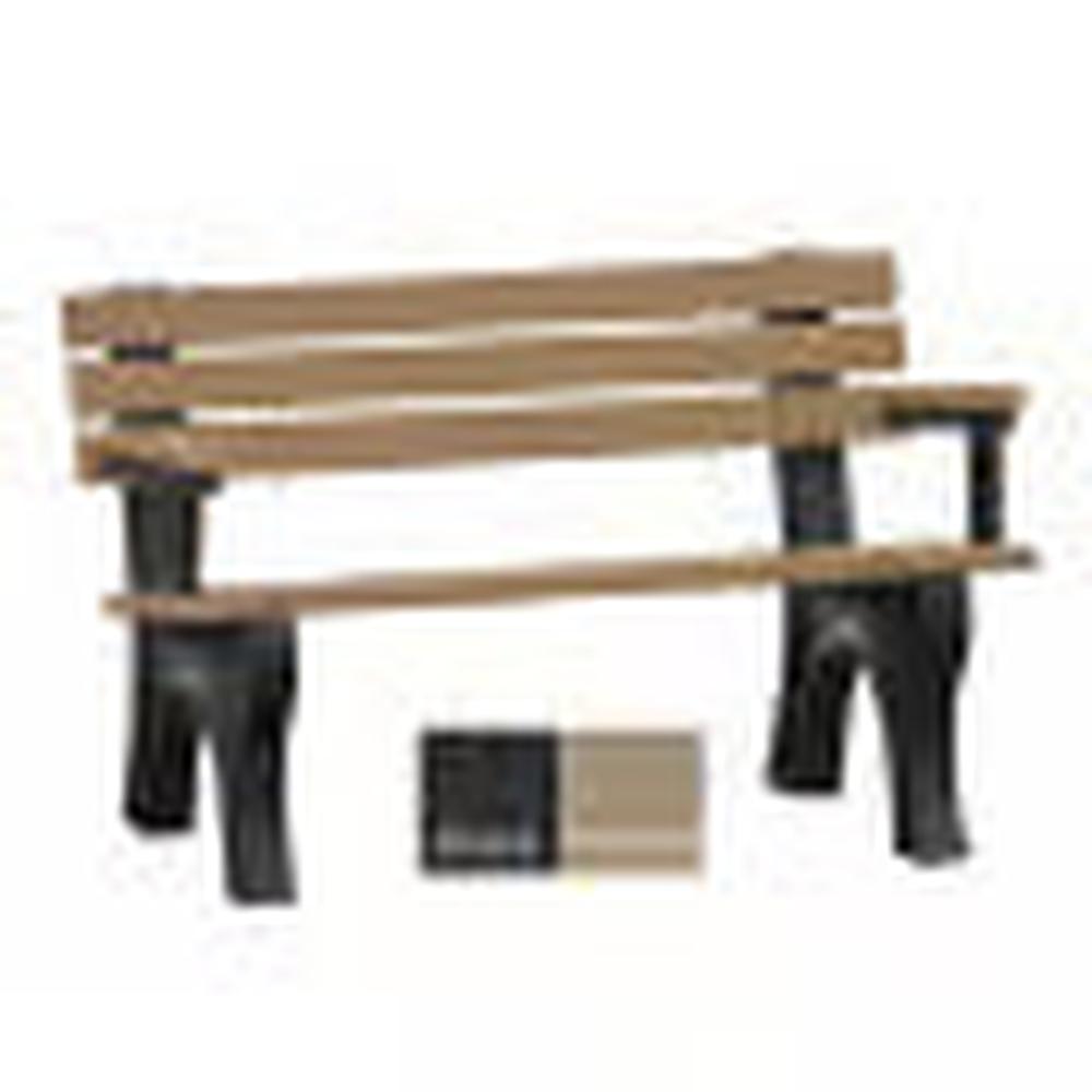 Polly Products Economizer 4 ft. Outdoor Park Bench with Back & Arms