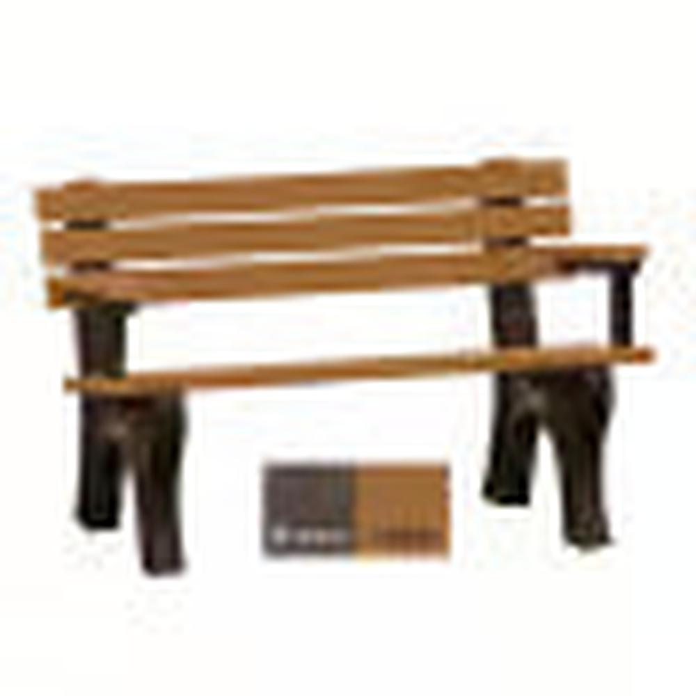 Polly Products Economizer 4 ft. Outdoor Park Bench with Back & Arms
