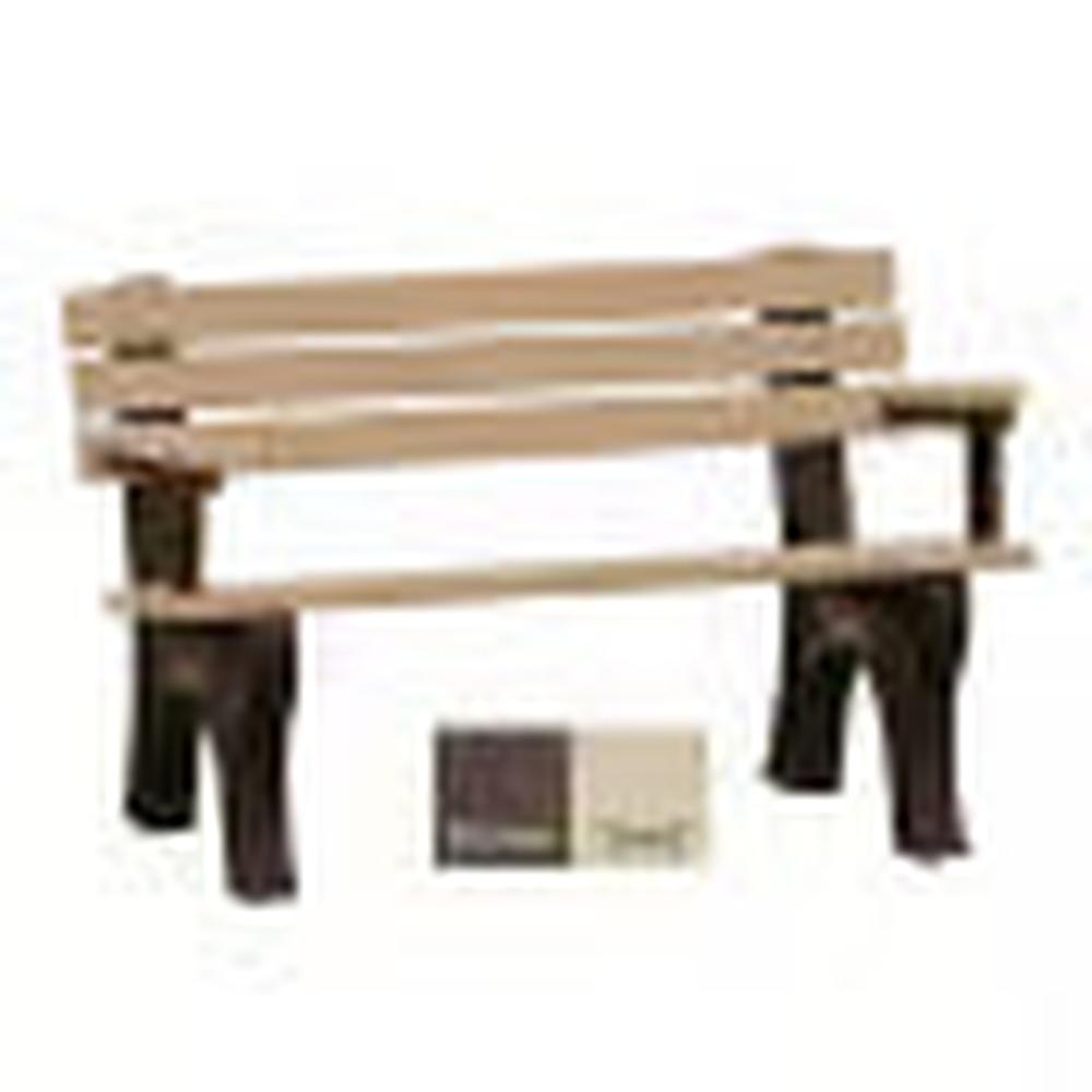 Polly Products Economizer 4 ft. Outdoor Park Bench with Back & Arms
