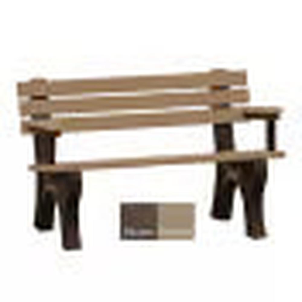 Polly Products Economizer 4 ft. Outdoor Park Bench with Back & Arms