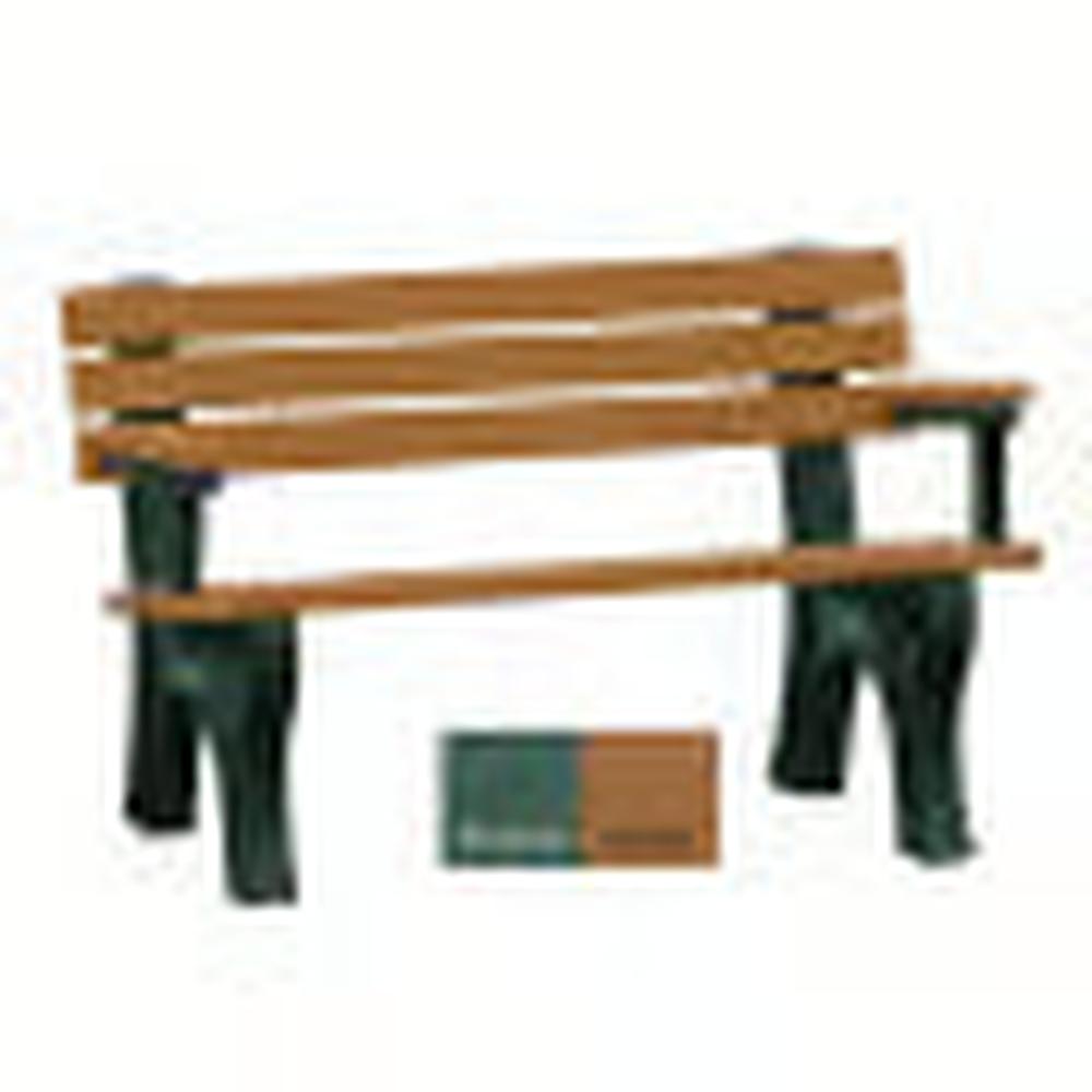 Polly Products Economizer 4 ft. Outdoor Park Bench with Back & Arms