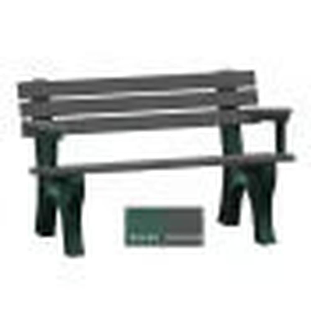 Polly Products Economizer 4 ft. Outdoor Park Bench with Back & Arms