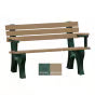 Polly Products Economizer 4 ft. Outdoor Park Bench with Back & Arms