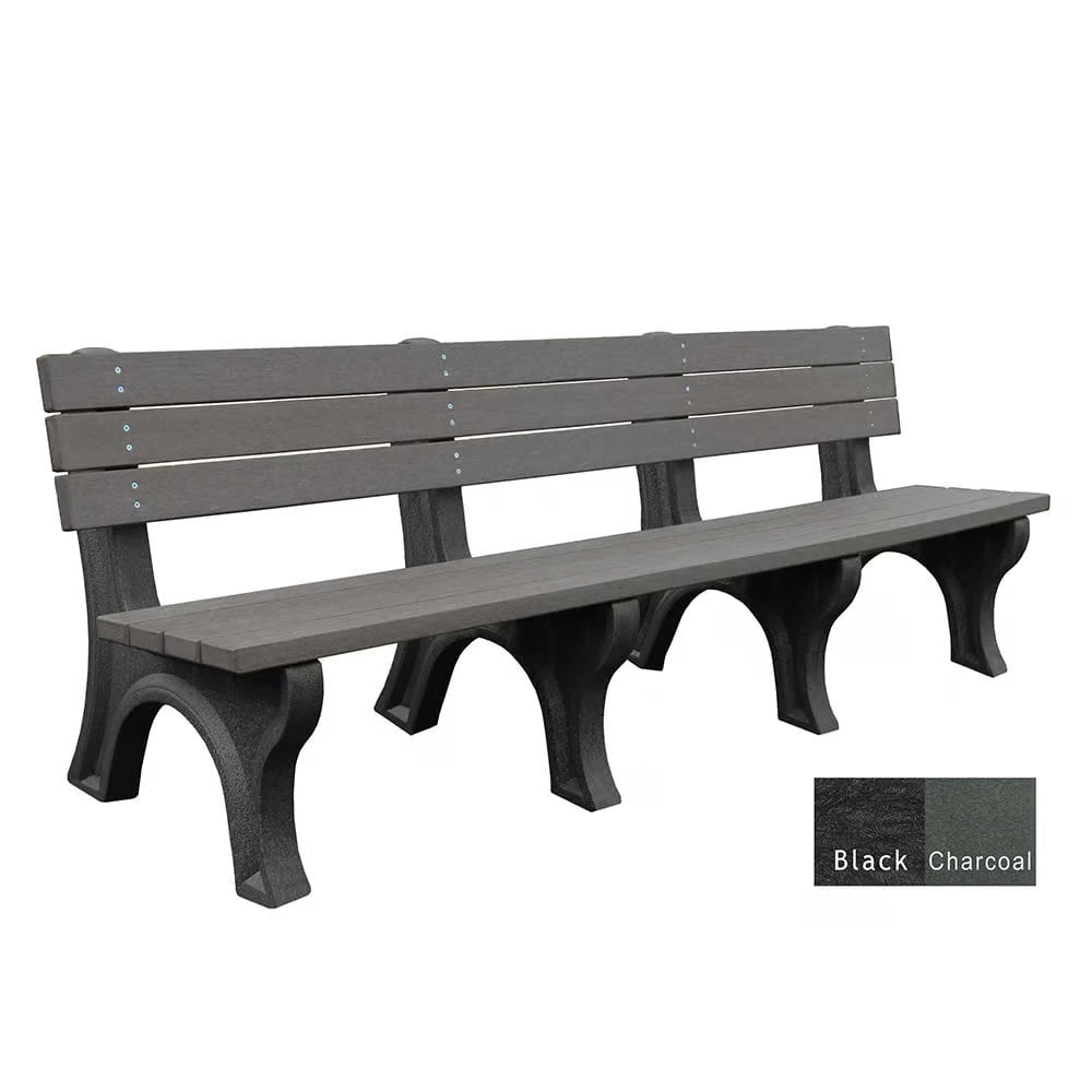 Polly Products Economizer 8 ft. Outdoor Park Bench with Back