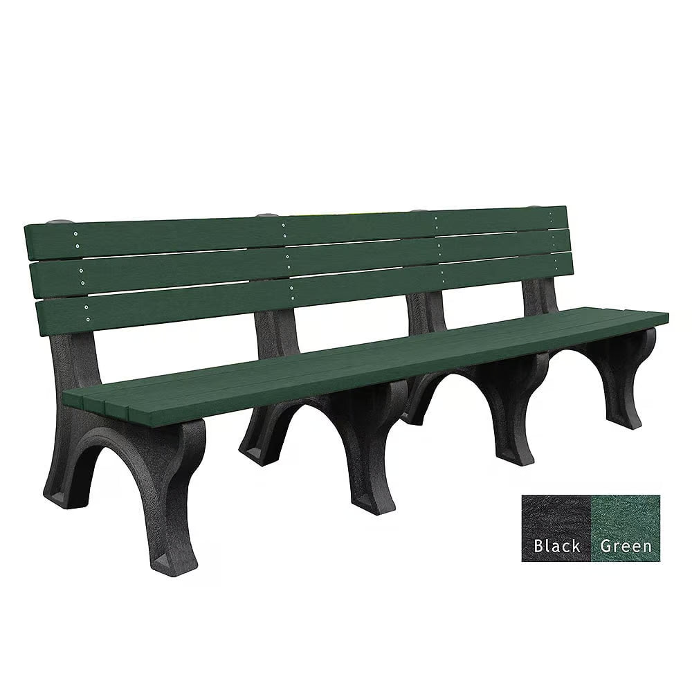 Polly Products Economizer 8 ft. Outdoor Park Bench with Back
