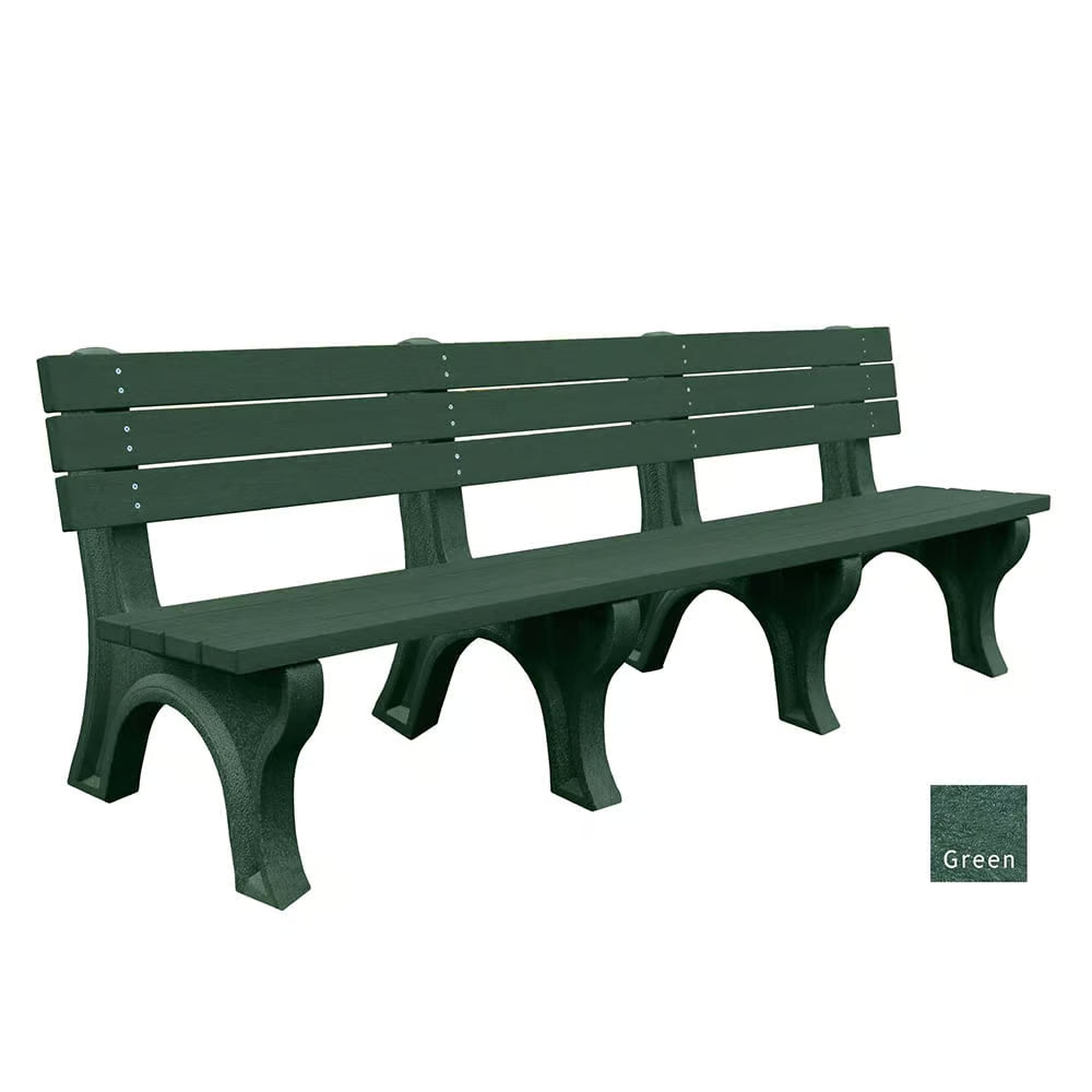 Polly Products Economizer 8 ft. Outdoor Park Bench with Back