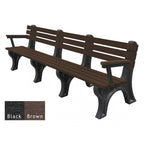Polly Products Economizer 8 ft. Outdoor Park Bench with Back & Arms