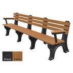 Polly Products Economizer 8 ft. Outdoor Park Bench with Back & Arms