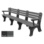 Polly Products Economizer 8 ft. Outdoor Park Bench with Back & Arms