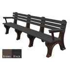 Polly Products Economizer 8 ft. Outdoor Park Bench with Back & Arms