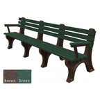 Polly Products Economizer 8 ft. Outdoor Park Bench with Back & Arms