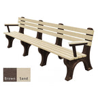 Polly Products Economizer 8 ft. Outdoor Park Bench with Back & Arms