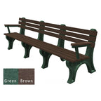 Polly Products Economizer 8 ft. Outdoor Park Bench with Back & Arms