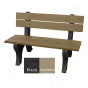 Polly Products Economizer 4 ft. Outdoor Park Bench with Back