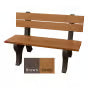 Polly Products Economizer 4 ft. Outdoor Park Bench with Back