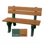 Polly Products Economizer 4 ft. Outdoor Park Bench with Back
