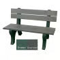 Polly Products Economizer 4 ft. Outdoor Park Bench with Back