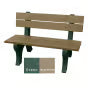 Polly Products Economizer 4 ft. Outdoor Park Bench with Back