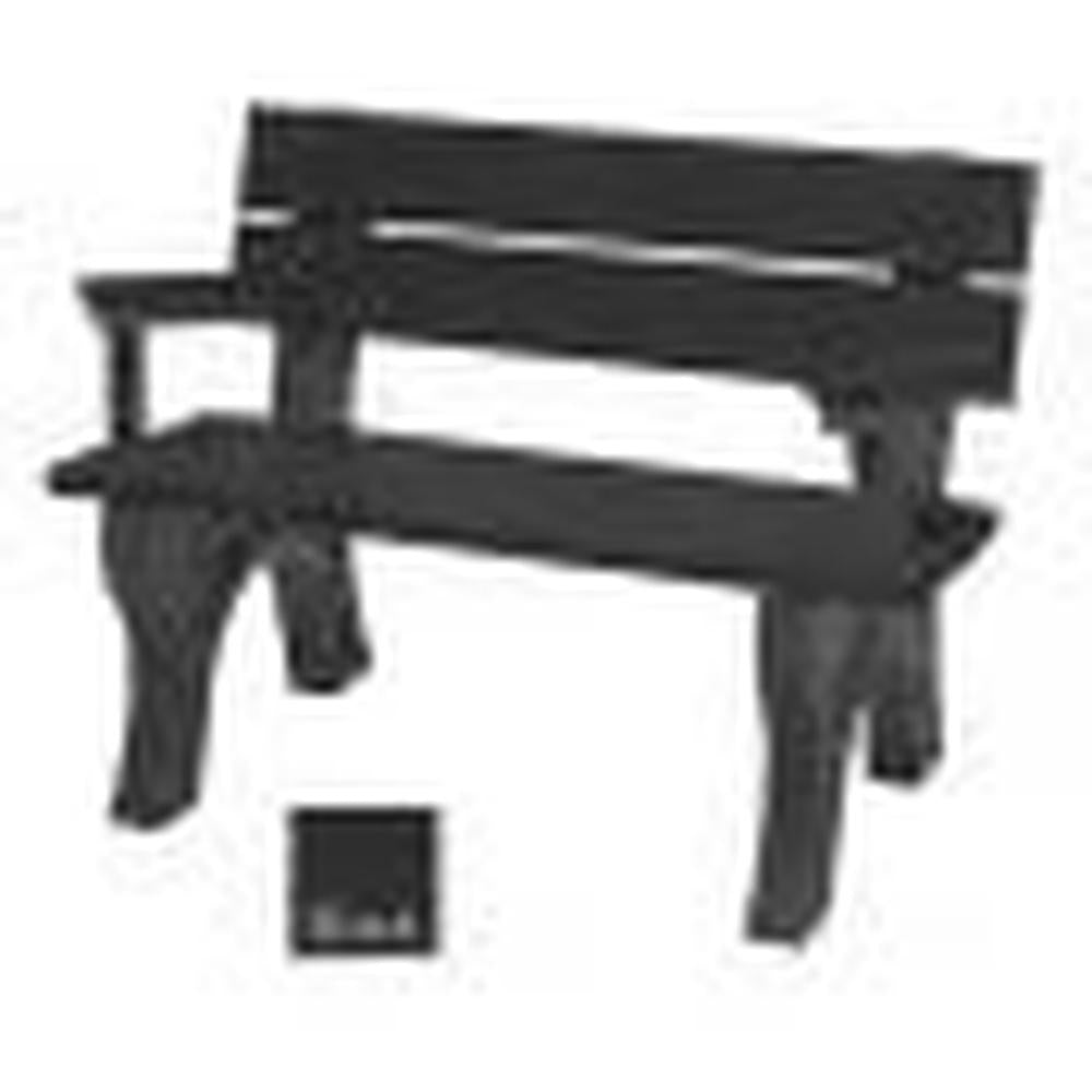 Polly Products Economizer 4 ft. Outdoor Park Bench with Back & Arms