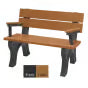 Polly Products Economizer 4 ft. Outdoor Park Bench with Back & Arms