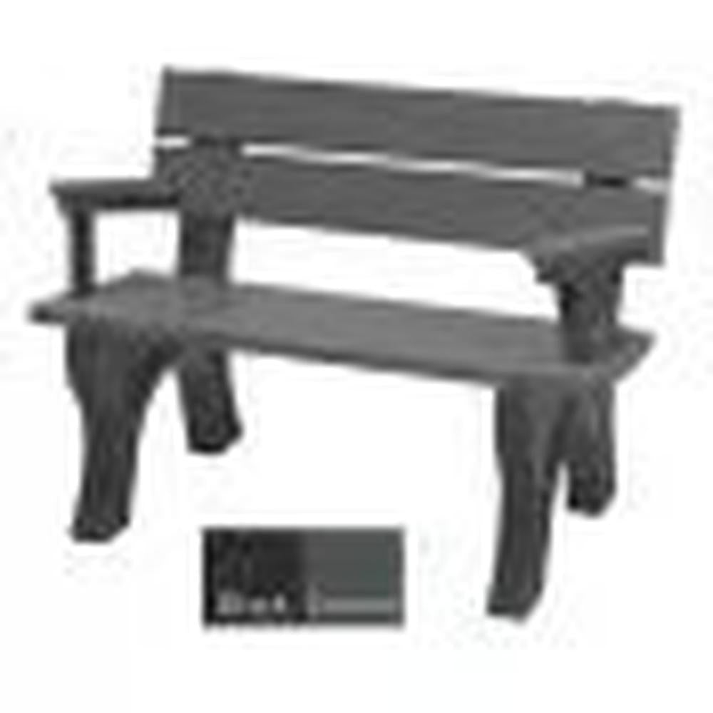 Polly Products Economizer 4 ft. Outdoor Park Bench with Back & Arms