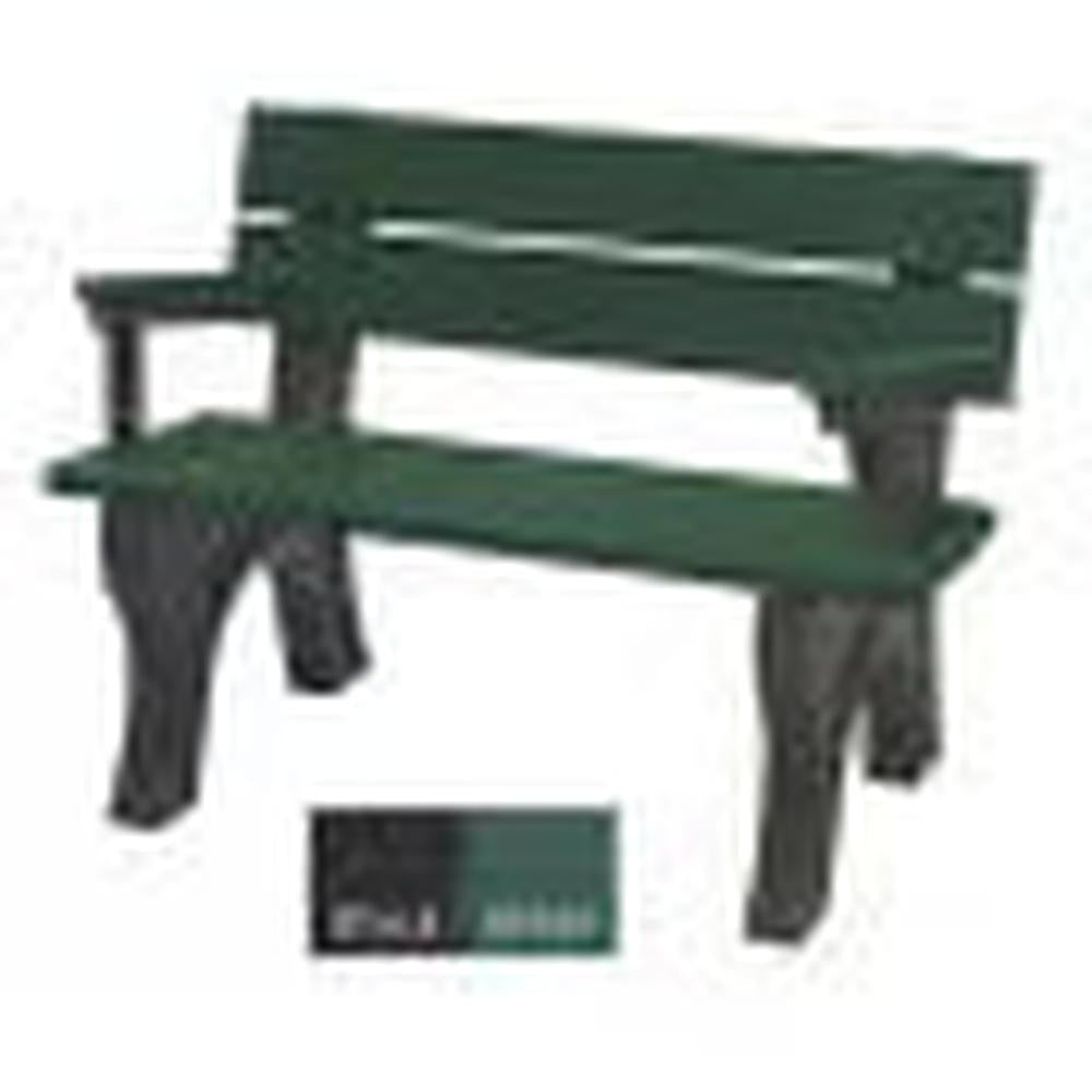 Polly Products Economizer 4 ft. Outdoor Park Bench with Back & Arms