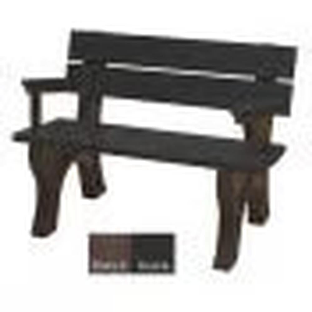 Polly Products Economizer 4 ft. Outdoor Park Bench with Back & Arms