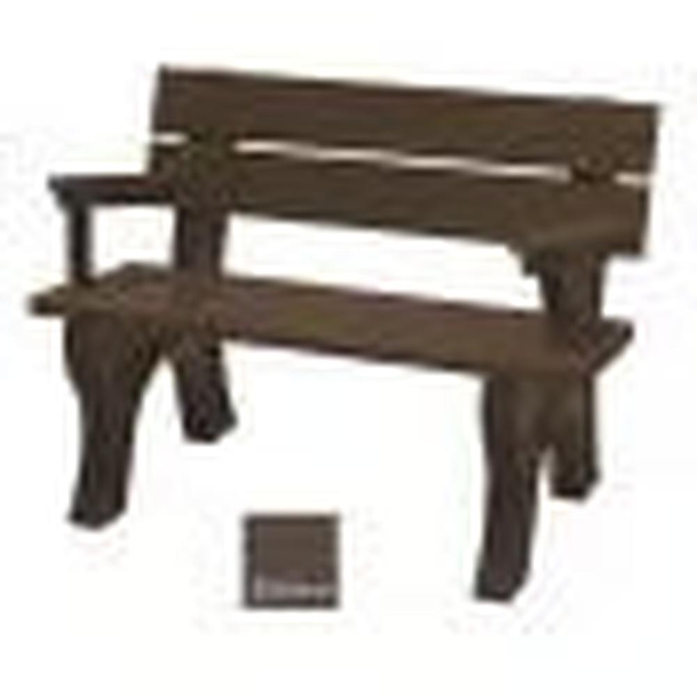 Polly Products Economizer 4 ft. Outdoor Park Bench with Back & Arms