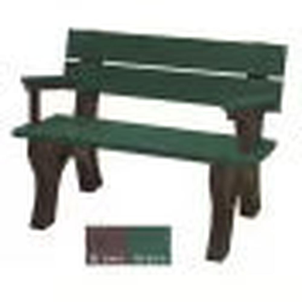 Polly Products Economizer 4 ft. Outdoor Park Bench with Back & Arms