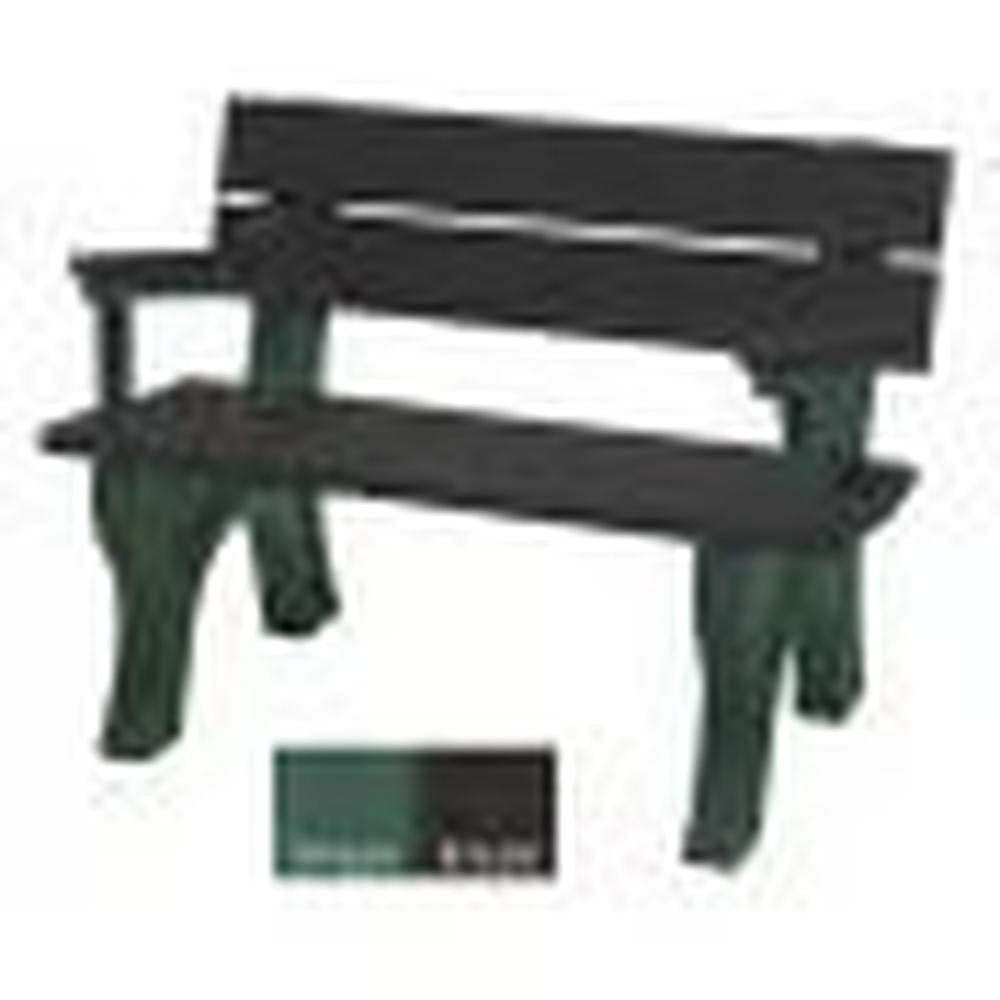 Polly Products Economizer 4 ft. Outdoor Park Bench with Back & Arms