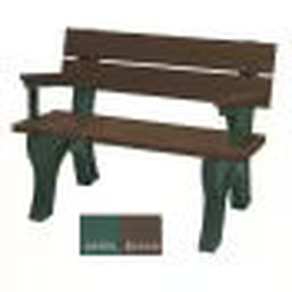 Polly Products Economizer 4 ft. Outdoor Park Bench with Back & Arms