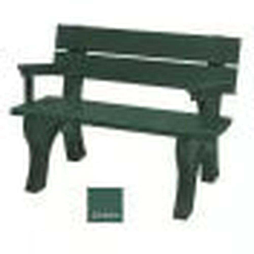 Polly Products Economizer 4 ft. Outdoor Park Bench with Back & Arms