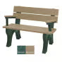 Polly Products Economizer 4 ft. Outdoor Park Bench with Back & Arms