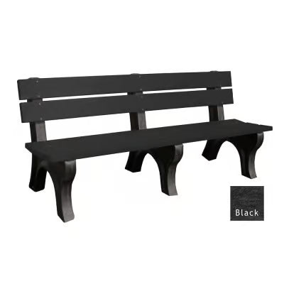 Polly Products Economizer 6 ft. Outdoor Park Bench with Back