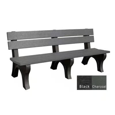 Polly Products Economizer 6 ft. Outdoor Park Bench with Back