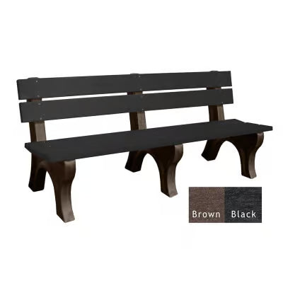 Polly Products Economizer 6 ft. Outdoor Park Bench with Back