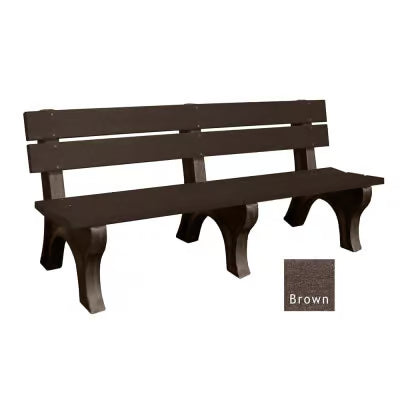 Polly Products Economizer 6 ft. Outdoor Park Bench with Back
