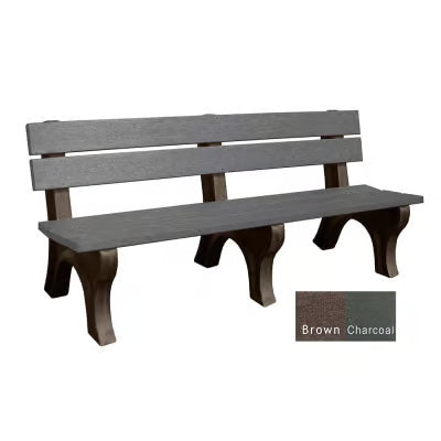 Polly Products Economizer 6 ft. Outdoor Park Bench with Back