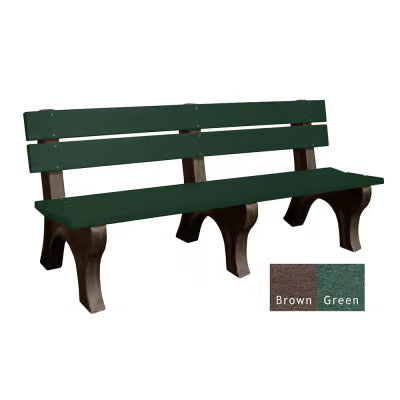 Polly Products Economizer 6 ft. Outdoor Park Bench with Back