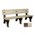 Polly Products Economizer 6 ft. Outdoor Park Bench with Back