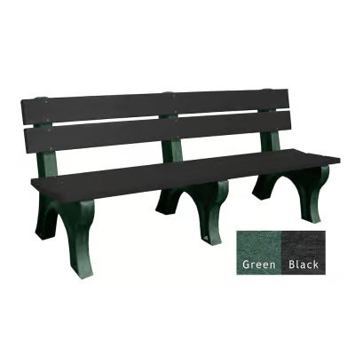 Polly Products Economizer 6 ft. Outdoor Park Bench with Back