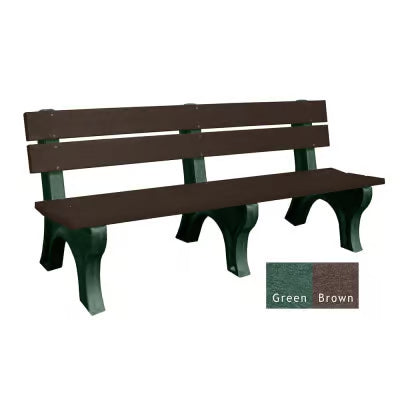Polly Products Economizer 6 ft. Outdoor Park Bench with Back